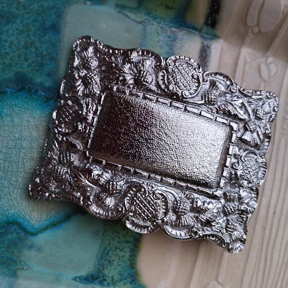 Beaux-Arts Ornamented Silver Belt Buckle Made in Britain main image 10